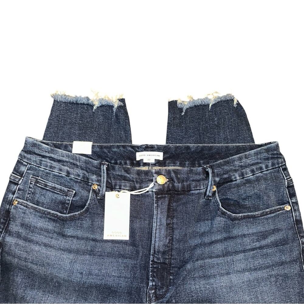 NWT Good American Good Legs Skinny Jeans w/ Raw Chewed Hem Size 22 Retail $99 - Picture 7 of 9